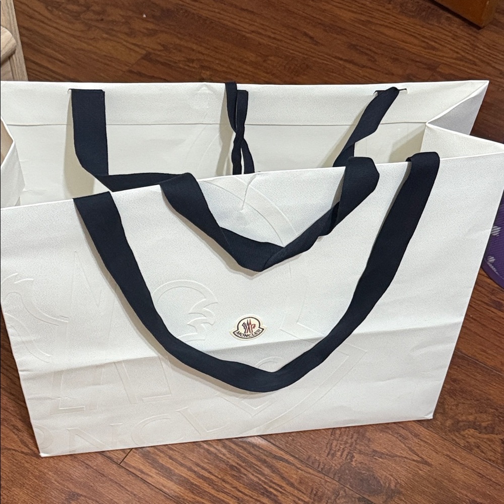 Moncler White collectible paper shopping bag